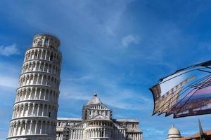 Pisa leaning tower unusual view photo