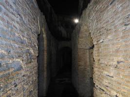 Colosseum Rome interior view at night, 2022 photo