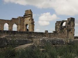 Volubilis Roman ruins in Morocco- Best-preserved Roman ruins located between the Imperial Cities of Fez and Meknes photo