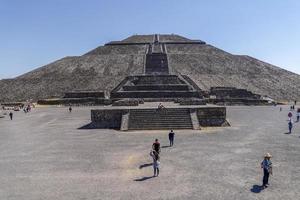 MEXICO CITY, MEXICO - JANUARY 30 2019 - Tourist at Teotihuacan pyramid mexico photo