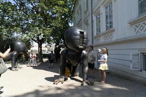 PRAGUE, CZECH REPUBLIC - JULY 15 2019 - Town is full of tourist in summer time photo