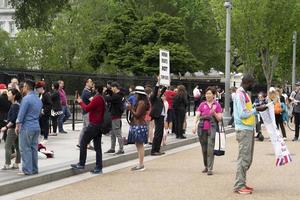 WASHINGTON DC, USA - APRIL 26 2019 - Demonstration  against Trump at White House photo