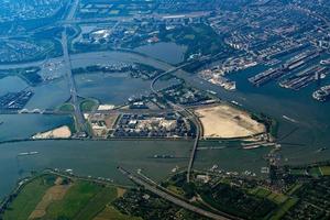 Amsterdam Harbor tunnel Aerial view panorama photo