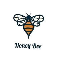 Ilustración de vector de diseño de logotipo de abeja