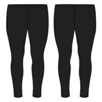 Leggings pants fashion flat sketch vector illustration template for ladies.