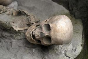 Ercolano Herculaneum fugitives skeletons on the beach photo