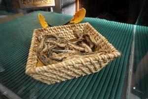 Fried anchovies street food photo