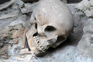 Ercolano Herculaneum fugitives skeletons on the beach photo