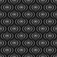 BLACK SEAMLESS VECTOR BACKGROUND IN ART DECO STYLE WITH GRAY ABSTRACT ELEMENTS