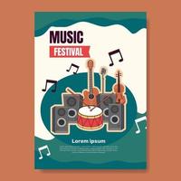 festival de música de afiches, invitación creativa musical. - vectores. vector