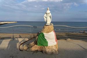 avola holy virgin mary statue by the sea Sicily photo