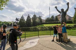 PHILADELPHIA, USA - APRIL 30 2019 - The Rocky steps at Museum of Art photo