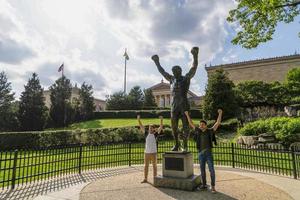 PHILADELPHIA, USA - APRIL 30 2019 - The Rocky steps at Museum of Art photo