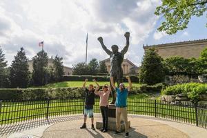 PHILADELPHIA, USA - APRIL 30 2019 - The Rocky steps at Museum of Art photo