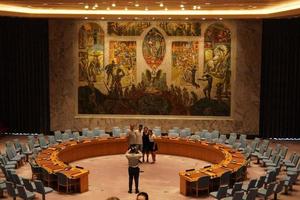 NEW YORK, USA - MAY 25 2018 United Nations security council hall photo