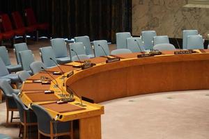 NEW YORK, USA - MAY 25 2018 United Nations security council hall photo