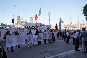 ciudad de méxico - 30 de enero de 2019 - manifestación política popular en la plaza principal de la ciudad foto