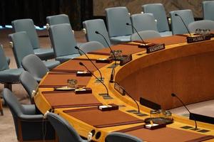 NEW YORK, USA - MAY 25 2018 United Nations security council hall photo