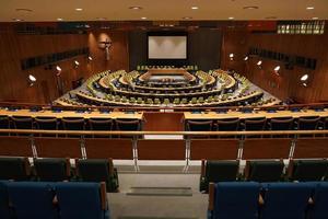 NEW YORK, USA - MAY 25 2018 United Nations trusteeship council hall photo