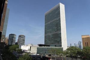 NEW YORK, USA - MAY 25 2018 United Nations building exterior view photo