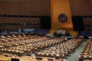 NEW YORK, USA - MAY 25 2018 United Nations general assembly hall photo