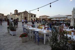 MARZAMEMI, ITALY - JULY 1 2018 - Old Sicily fishing village is one of the most beautiful 20 sea towns of Italy. photo