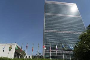 NEW YORK, USA - MAY 25 2018 United Nations building exterior view photo