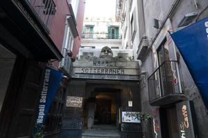 NAPLES, ITALY - FEBRUARY 1 2020 - old town street San gregorio Armeni photo