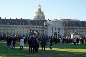 París, Francia - 5 de octubre de 2018 - París celebrando el funeral de Charles Aznavour foto