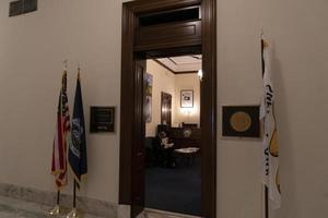 Washington DC, EE.UU. - 29 de abril de 2019 - interior del edificio del Senado de Russel - sala del senador foto