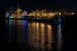 Prague old city square night view photo