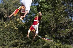 MEXICO CITY, MEXICO - JANUARY 30 2019 - The ancient dance of flyers los voladores photo