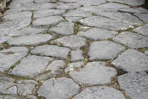 pompei ruins roman path street pedestrian walk photo