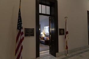 Washington DC, EE.UU. - 29 de abril de 2019 - interior del edificio del Senado de Russel - sala del senador foto