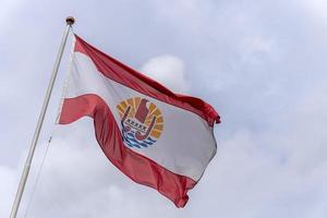 french polynesia waving flag in Bora Bora photo