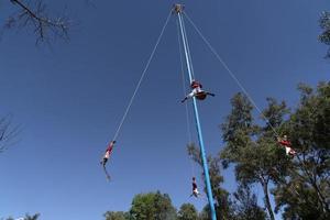 MEXICO CITY, MEXICO - JANUARY 30 2019 - The ancient dance of flyers los voladores photo