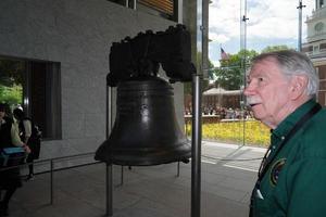 PHILADELPHIA, USA - MAY 23 2018 - Visitors at Liberty Bell photo