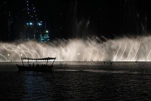 DUBAI, UAE - AUGUST 14 2017 - The dancing fountain show photo