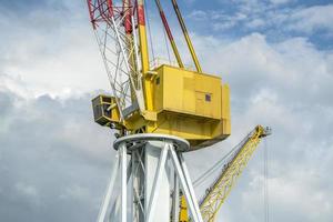 old harbor iron crane detail photo