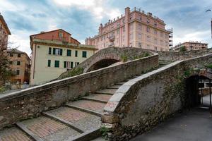 Genova Nervi historical village district houses old roman bridge photo