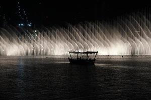 DUBAI, UAE - AUGUST 14 2017 - The dancing fountain show photo