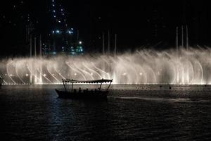 DUBAI, UAE - AUGUST 14 2017 - The dancing fountain show photo