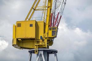 old harbor iron crane detail photo