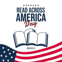 día nacional de lectura en América - fiesta no oficial divertida vector