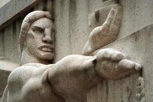 PHILADELPHIA, USA - MAY 23 2018 - Philadelphia old post office bas relief photo