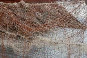 Fishing fisherman net hanging detail photo