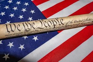 nosotros, el pueblo, estados unidos, américa, ley constitucional, 4 de julio, en, estrella, y, rayas, bandera foto