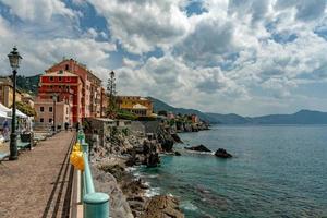 Genova Nervi historical village district houses photo