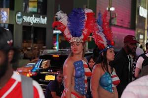 NEW YORK, USA - MAY 25 2018 - Times square full of people photo