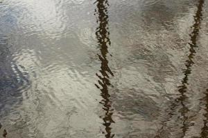 Water in spring. Waves on surface. Spring puddle. Details of nature. photo